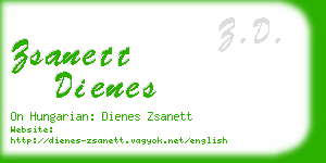 zsanett dienes business card